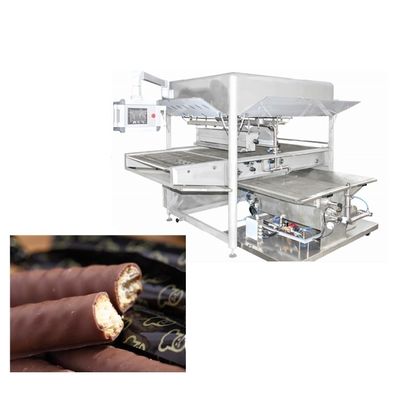 satın al 300kg/Saat PLC Küçük Çikolata Kaplama Makinesi Çevrimiçi üretim